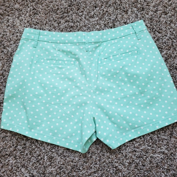 Mint Green Polka Dot Shorts - Picture 2 of 9